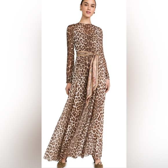 Zimmermann Leopard Print Long Sleeve Maxi Dress SZ1/S - Picture 1 of 11